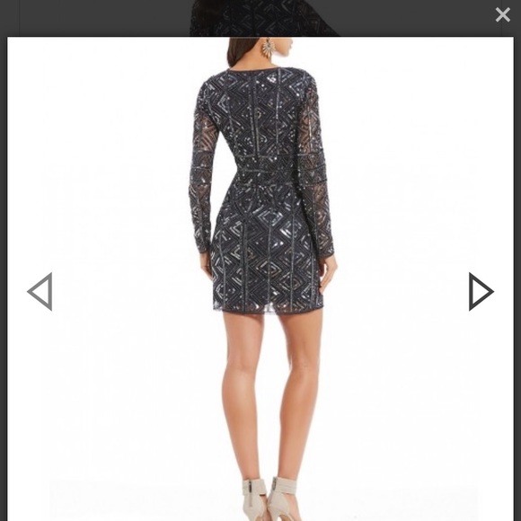 $229 GIANNI BINI beaded sequin dress VEGAS/HOLIDAY - Picture 2 of 7